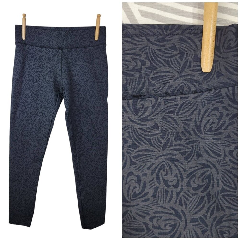 NEW Loft Leggings Size XS Black Pull On Stretch Waist Pants Floral